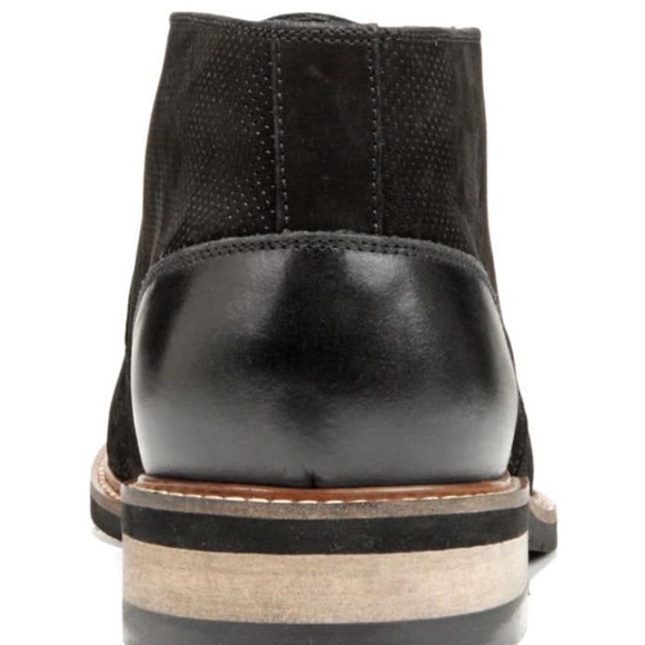 NWT Dr. Scholls Black Leather Lace Chukka Boots - Picture 5 of 13